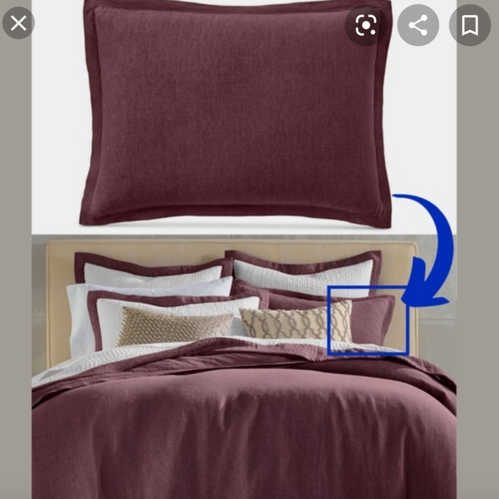 Hotel collection standard pillow sham Linen